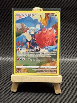 Pokemon TCG Druddigon Silver Tempest Full Art Ultra Rare Holo Card TG09/TG30 NM - Image 1