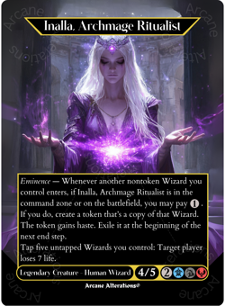 Inalla, Archmage Ritualist - Full Art Altered Art Custom Proxy Cards - Image 1