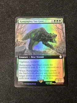 Rampaging Yao Guai Extended Art Foil MTG Universes Beyond Fallout NM 0401 PiP - Image 1