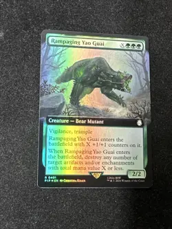 Rampaging Yao Guai Extended Art Foil MTG Universes Beyond Fallout NM 0401 PiP - Image 2