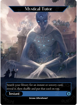 Mystical Tutor - Full Art Altered Art Custom Cards - Image 1