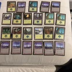 Magic The Gathering 1993 Forest And Swamp Black Border Lot Of 23 - Image 1