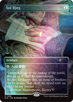 Sol Ring (1696) (Rainbow Foil) Secret Lair: Sheldon's Spellbook - Near Mint Foil - Image 1