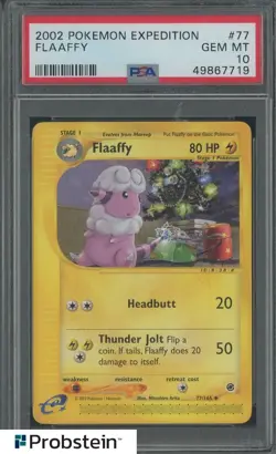 2002 Pokemon Expedition #77 Flaaffy PSA 10 GEM MINT - Image 1