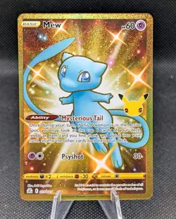Pokemon Celebrations 25th Shiny Gold Mew 025/025 - Secret Rare Holo NM - Image 1