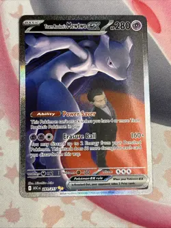 Team Rocket’s Mewtwo Ex 281/217 SIR Ascended Heroes Pokemon NM Clean! - Image 1