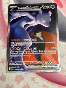 Team Rocket’s Mewtwo Ex 281/217 SIR Ascended Heroes Pokemon NM Clean! - Image 2