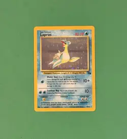 1999 Pokemon Lapras Fossil Holo 10/62 EX - Image 1