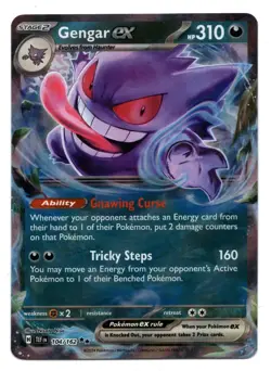 Pokemon TCG Temporal Forces Gengar EX 104/162 Holo Double Rare - Image 1