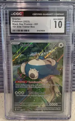 2023 Pokemon SNORLAX Black Star Promo 151 051 CGC 10 - Image 1