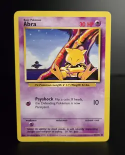 Pokemon TCG - ABRA - 43/102 - UK 4TH PRINT - BASE SET (1999/2000) - HP/MP - Image 1