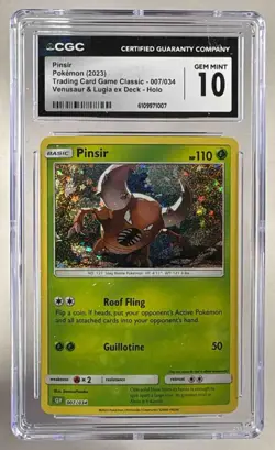 1007 Pinsir 2023 Pokemon Classic #007 Venusaur & Lugia ex Deck CGC 10 - Image 1