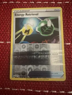 127/159 Energy Retrieval Reverse Holo Crown Zenith Pokemon TCG misprint - Image 1
