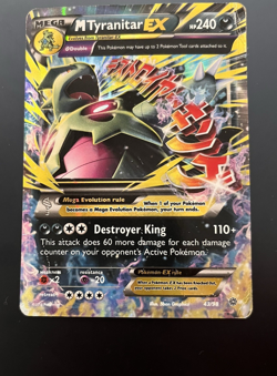 Mega M Tyranitar EX ULTRA RARE 43/98 XY Ancient Origins Pokemon TCG Holo Foil - Image 4