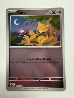 Pokemon Abra 054/132 Reverse Holo Common ME01 Mega Evolution NM - Image 1