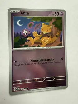 Pokemon Abra 054/132 Reverse Holo Common ME01 Mega Evolution NM - Image 3