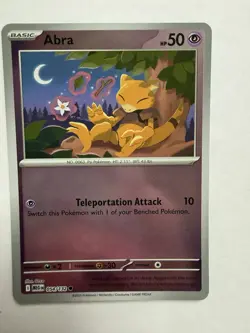 Pokemon Abra 054/132 Reverse Holo Common ME01 Mega Evolution NM - Image 5