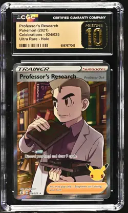 PROFESSOR'S RESEARCH Celebrations Holo Rare #024 CGC Pristine 10 Pokemon - Image 1