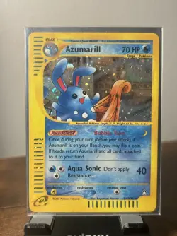 Pokemon Azumarill Aquapolis Holo Rare 70 HP H4/H32 The Pokemon Company 2002 - Image 1
