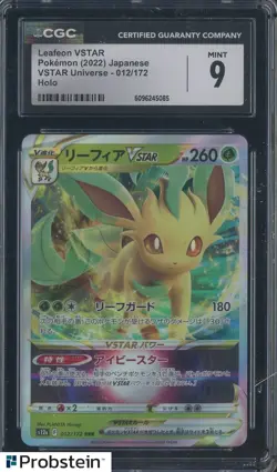 2022 Pokemon Japanese VSTAR Universe 012/172 Leafeon Holo CGC 9 MINT - Image 1