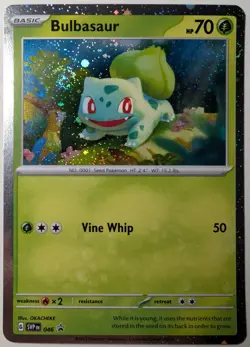 Bulbasaur 046 Cosmos Holo Black Star Promo - Scarlet & Violet Pokemon 2023 - Image 1