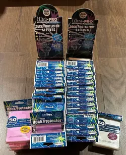 Ultra Pro Deck Protector -Yu-Gi-Oh - 350 Sleeves - 16 white + 20 pink colors - Image 1