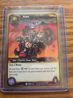 WoW TCG Goblin Bikers Promo - 1 Set of 4 Bikers - Time, Money, Power & Cunning - Image 3