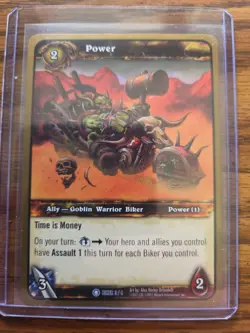 WoW TCG Goblin Bikers Promo - 1 Set of 4 Bikers - Time, Money, Power & Cunning - Image 5