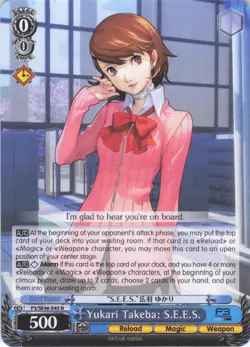 Yukari Takeba P3/SE46-45 N Weiss Schwarz Card Persona 3 Reload ENGLISH - Image 1