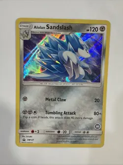 Alolan Sandslash SM127 Sun & Moon Black Star Promo Holo Pokemon Card NM - Image 1