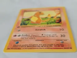 1st Edition Charmander First Edition 1999 Pokemon Base Set Card #46/102 - Image 5