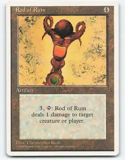 Rod of Ruin Fourth Edition Magic the Gathering Card - Image 1