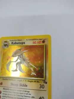 Kabutops Holo 9/62 Rare Fossil Unlimited Pokemon Card WOTC 1999 Vintage NM - Image 2