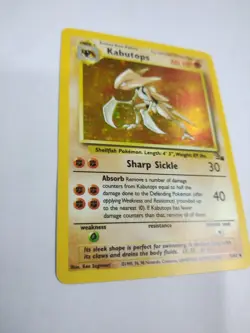 Kabutops Holo 9/62 Rare Fossil Unlimited Pokemon Card WOTC 1999 Vintage NM - Image 5