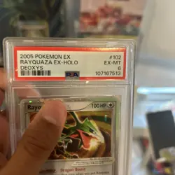 Pokemon TCG Rayquaza EX Deoxys Holo Card 102/107 PSA 6 Ex-MT 2006 Vintage Rare - Image 3