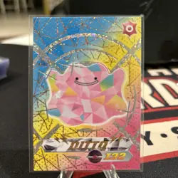 Ditto Cracked Ice Holo Blue Pokedex Card Limited Edition Flash Box Hit Non-TCG - Image 1