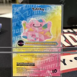 Ditto Cracked Ice Holo Blue Pokedex Card Limited Edition Flash Box Hit Non-TCG - Image 2