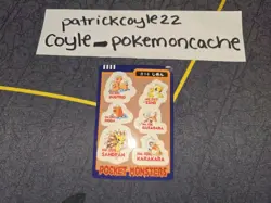 Bandai Pokemon Sealdass Sticker Card #14 (Sandshrew/Ground Types) NM (1998) - Image 1