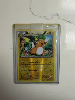 2014 Pokemon TCG XY Furious Fist Raichu Reverse Holo Card #28/111 - Image 1
