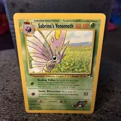 Pokemon Card - Sabrina's Venomoth Gym Heroes 34/132 Rare LP - Image 1