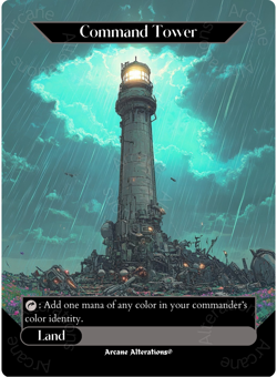 Command Tower - Full Art Altered Art Custom Proxy Cards - Image 1