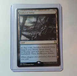 Polluted Delta Magic Khans of Tarkir Rare Land Card 239/269 English 2014 - Image 1