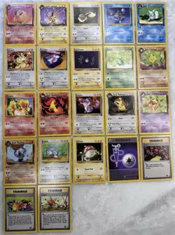 Pokemon Team Rocket Vintage Lot 22 Cards Dark Flareon Jolteon Eevee Squirtle - Image 1