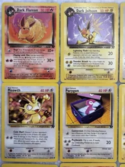 Pokemon Team Rocket Vintage Lot 22 Cards Dark Flareon Jolteon Eevee Squirtle - Image 2