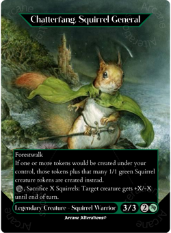 Chatterfang, Squirrel General - Full Art Altered Art Custom Cards - Image 1