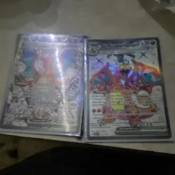 Nintendo Charizard ex OBF Holo Terra Pokemon TCG Card Lot 2 Cards English - Image 1