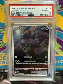 Pokemon TCG Shrouded Fable Zorua Card 75/64 Illustration Rare, PSA 10 Gem Mint - Image 1