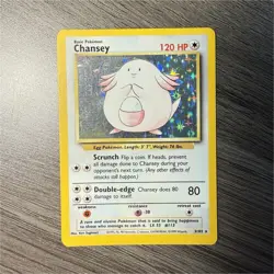 Pokemon Chansey Base Set 3/102 Holo Rare 120 HP 1999 The Pokemon Company Card - Image 1