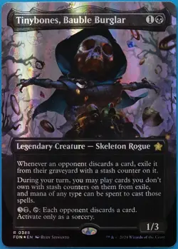 Tinybones, Bauble Burglar (Borderless Mana 388) FOIL Foundations MINT (512134) - Image 1