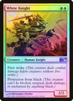 White Knight FOIL Magic 2011 / M11 NM White Uncommon MAGIC MTG CARD ABUGames - Image 1